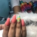 tie dye accent pink