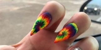 tie dye accent clear