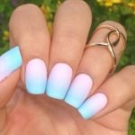 white blue french ombre