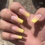 yellow french ombre