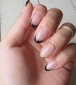 french tip black with wire