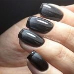 black ombre gel tips