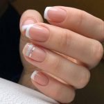 chrome glitter french gel