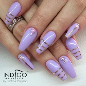 metallic stripe lavender
