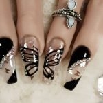 clear black butterfly