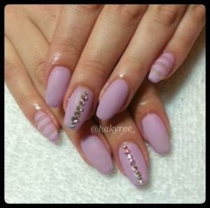 matte lavender striping