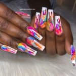 colorful watercolor drip