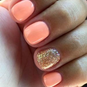 shellac coral glitter