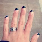 diagonal french tip gel