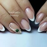 embellished french gel round