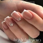 geometric stone french gel