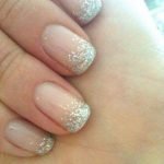 glitter french ombre gel
