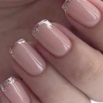 glitter tip gel french