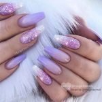 lavender glitter ombre