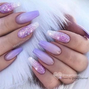 ombre glitz lavender