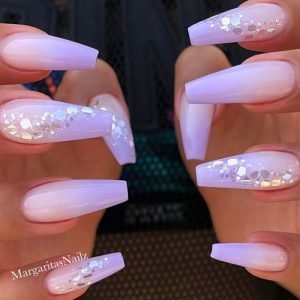 glitz lavender ombre