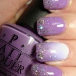 lavender glitter tips
