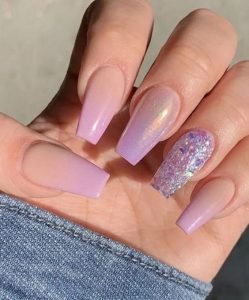 nude lavender ombre