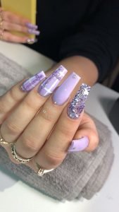 plaid glitter lavender