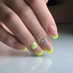 neon yellow gel french