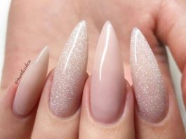shimmer nude pink stiletto