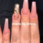 nude pink gold flakes