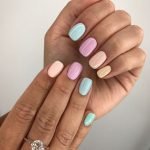 pastel rainbow shellac