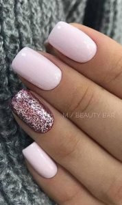 shellac rose gold glitter