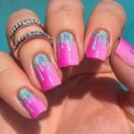 pink iridescent drip
