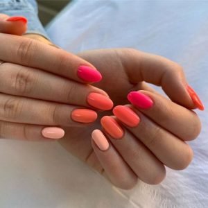 shellac pink orange