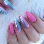 pink ombre iridescent