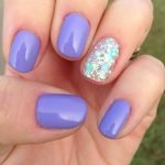 purple glitter shellac