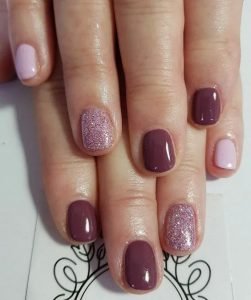 shellac purple glitter