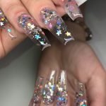 star glitter acrylics