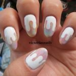 white pastel drip