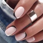 black white french tip