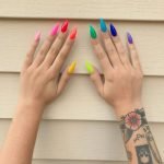 bright stiletto rainbow