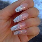 clear crystal dust ombre