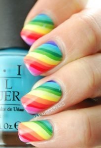 diagonal rainbow stripe