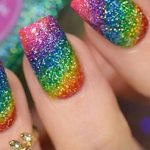 glitter rainbow stripes