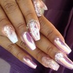 glitter rhinestones pink chrome