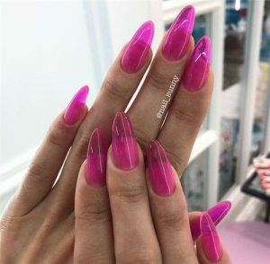 jelly nails almond pink