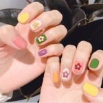 korean colorful floral