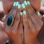 light turquoise dark skin