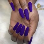 matte cobalt blue dark skin