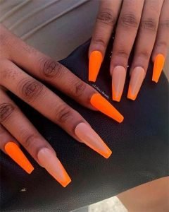 dark skin neon orange colors