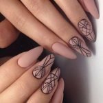 nude black geometric