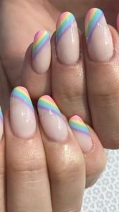 rainbow striped pastels