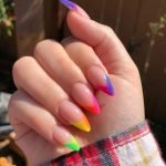 ombre rainbow tips