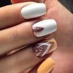 orange white geometric